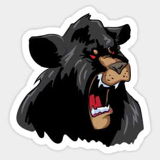 Angry Black Bear Sticker